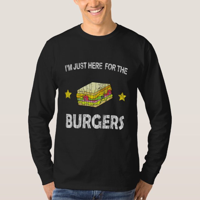 Jag är här för burgers Cheeseburger Graphic T Shirt (Framsida)