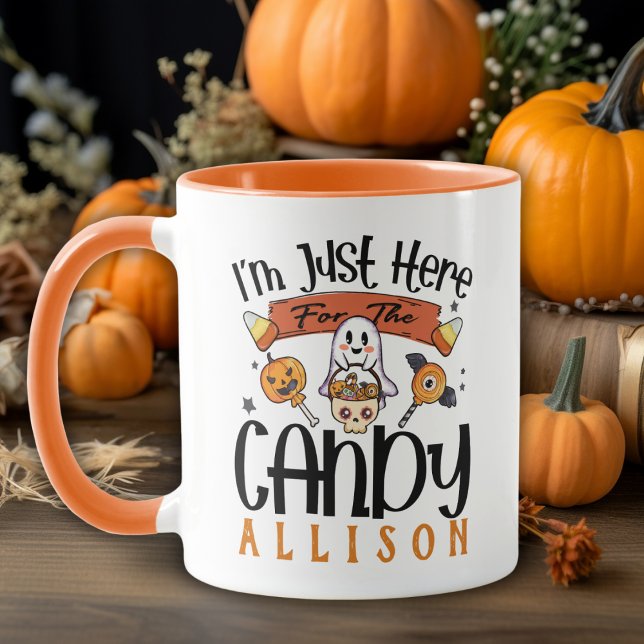 Jag är här för Candy Anpassningsbar Halloween Mugg (I'm Just Here for the Candy Custom Halloween Mug)