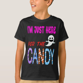 Jag är här för Candy - Funny Halloween Kids T Shirt