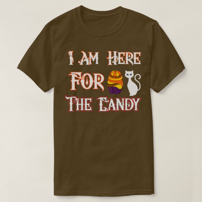 JAG ÄR HÄR FÖR CANDY Halloween T T Shirt (Design framsida)