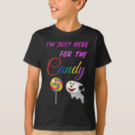 Jag är här för Candy - Rainbow Lollipop T Shirt