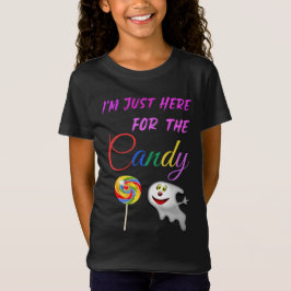 Jag är här för Candy - Rainbow Lollipop T Shirt