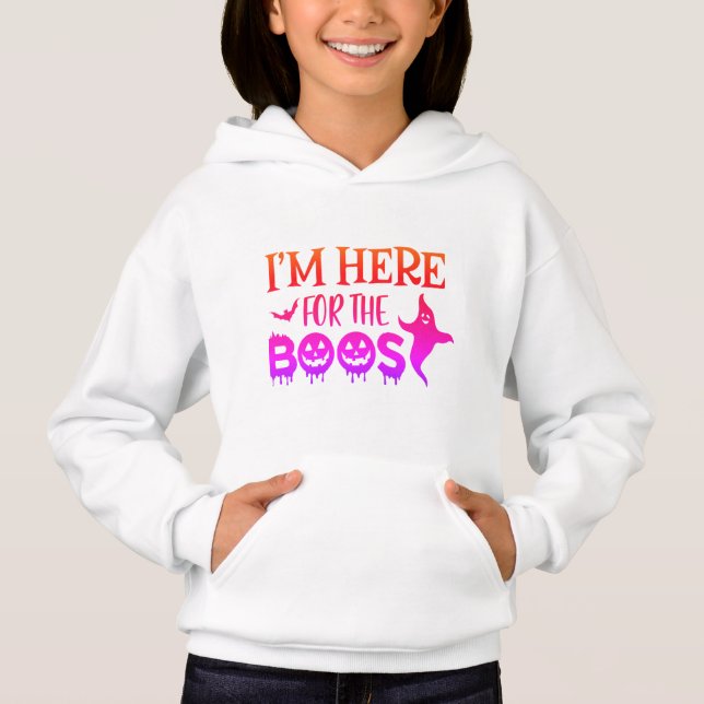 Jag är här för de som busar  Halloween barnkläder T Shirt (Framsida)