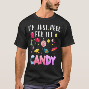 Jag är här för den godisfunniga Halloween-maten T Shirt