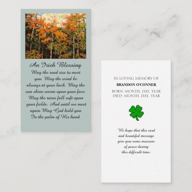 Jag är här för ditt minneskort visitkort (Fram/baksida)