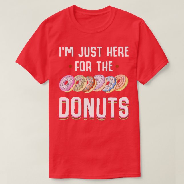 Jag är här för Donuts Coola Donut Sprinkles L. T Shirt (Design framsida)