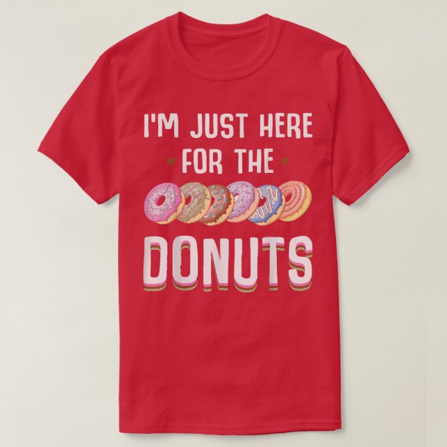 Jag är här för Donuts Coola Donut Sprinkles L. T Shirt (Design framsida)