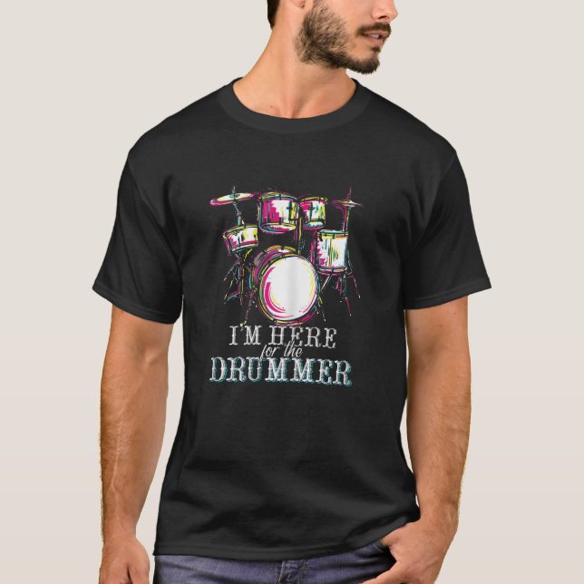 Jag är här för Drummer for Girkompis Wi T Shirt (Framsida)