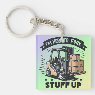 Jag är här för Fork Saker Up Funny Forklift Driver