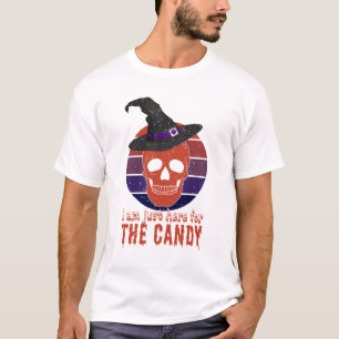 Jag är här för godiset. Lustigt läskig design T Shirt