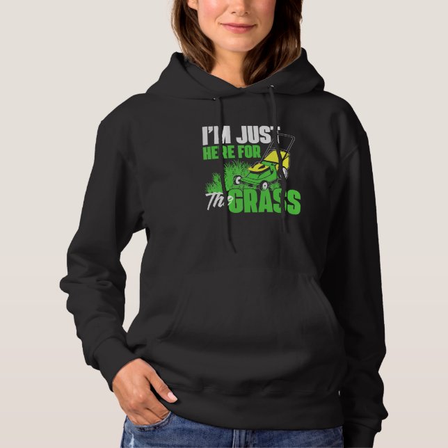 Jag är här för gräset -  Gräsmatta Mower T Shirt (Framsida)