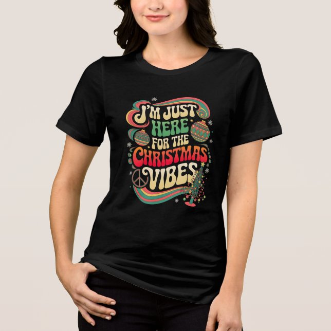 Jag är här för julen... Vibes Retro Shirt T (Framsida)