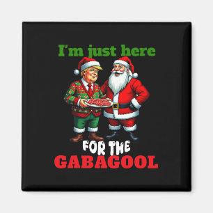 Jag är här för jultomten. magnet