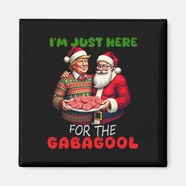 Jag är här för jultomten. magnet (Framsidan)