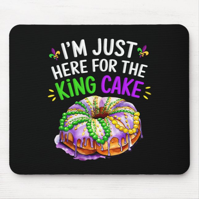 Jag är här för Kung Cake Funny Mardi Gras D. Musmatta (Framsidan)
