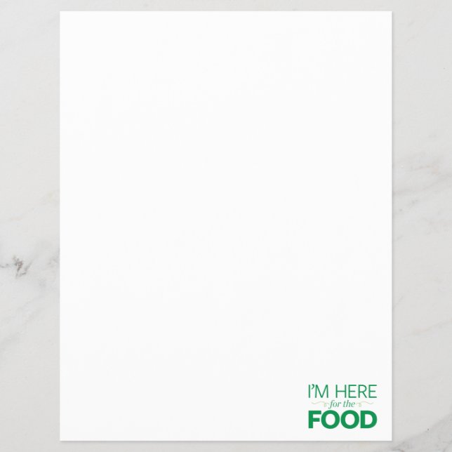 Jag är här för maten reklamblad (Framsidan)
