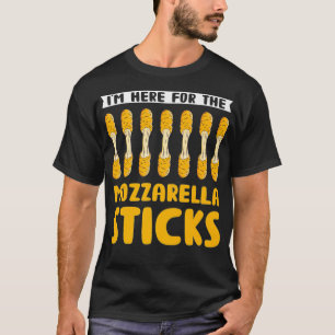 Jag är här för Mozzarella Sticks Funny Food Pun T Shirt