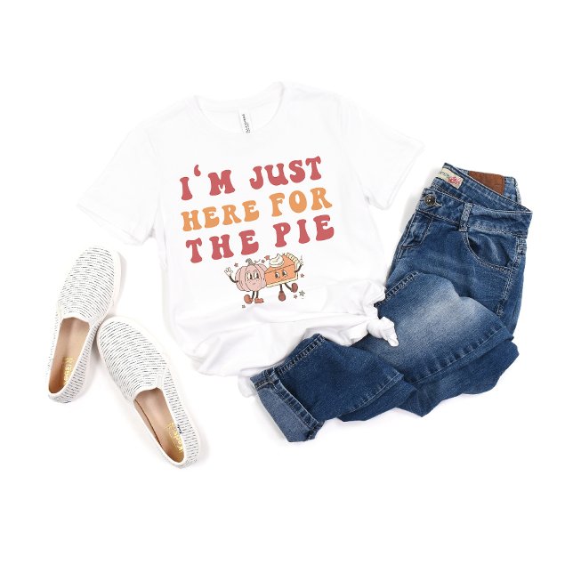Jag är här för Paj Thanksgiving Pumpkin Paj T Shirt (Skapare uppladdad)