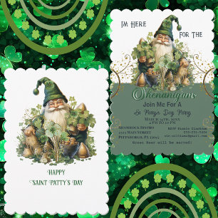 Jag är här för Shenanigans Vintage St Pattys Day Inbjudningar