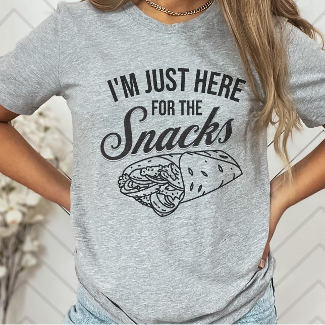 Jag är här för Snacks Funny Party T Shirt (Skapare uppladdad)