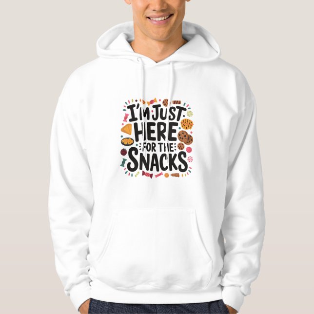 Jag är här för Snacks Hoodie (Framsida)