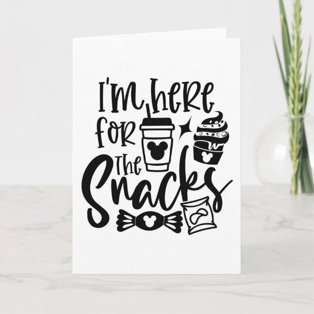 Jag är här för Snacks Kort (Framsida)