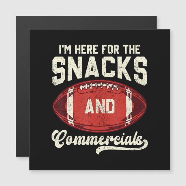 Jag är här för snacks och reklamfotboll (Fram/baksida)