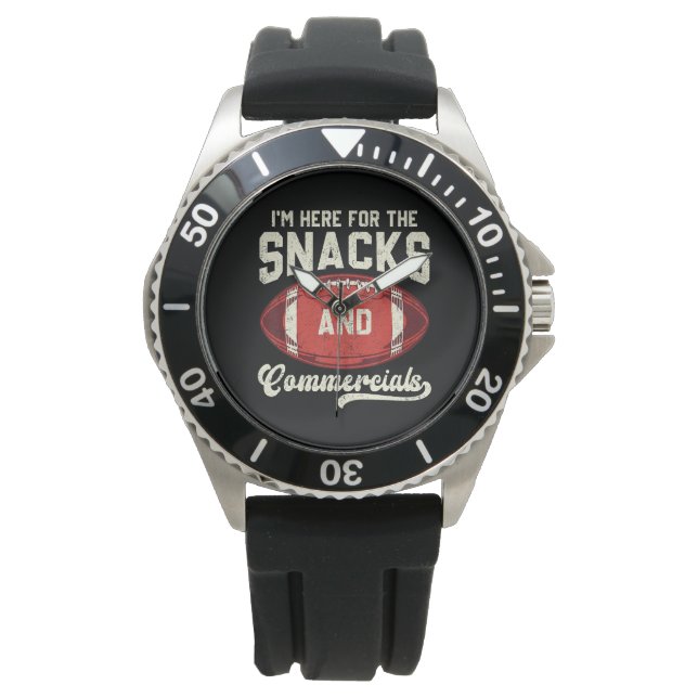 Jag är här för snacks och reklamfotboll armbandsur (Framsida)