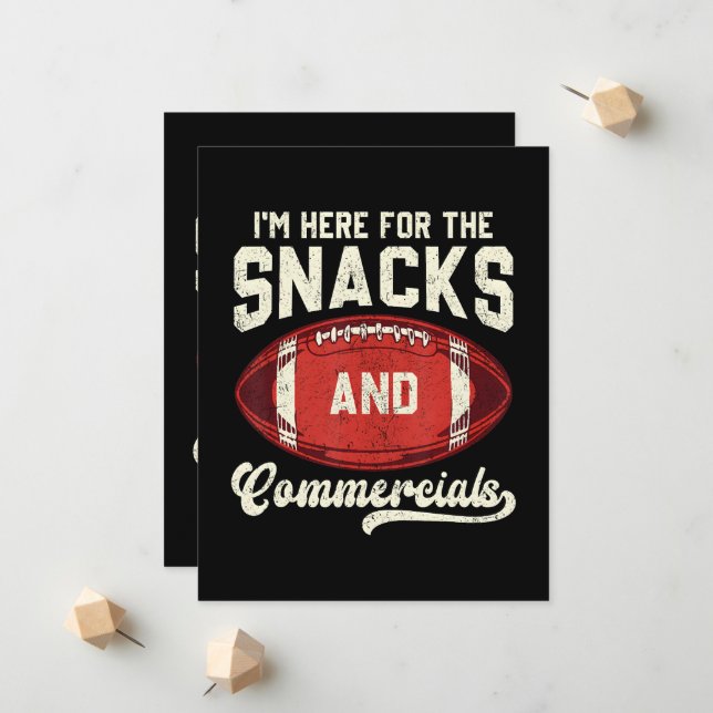 Jag är här för snacks och reklamfotboll meddelande (Fram/Back In Situ)