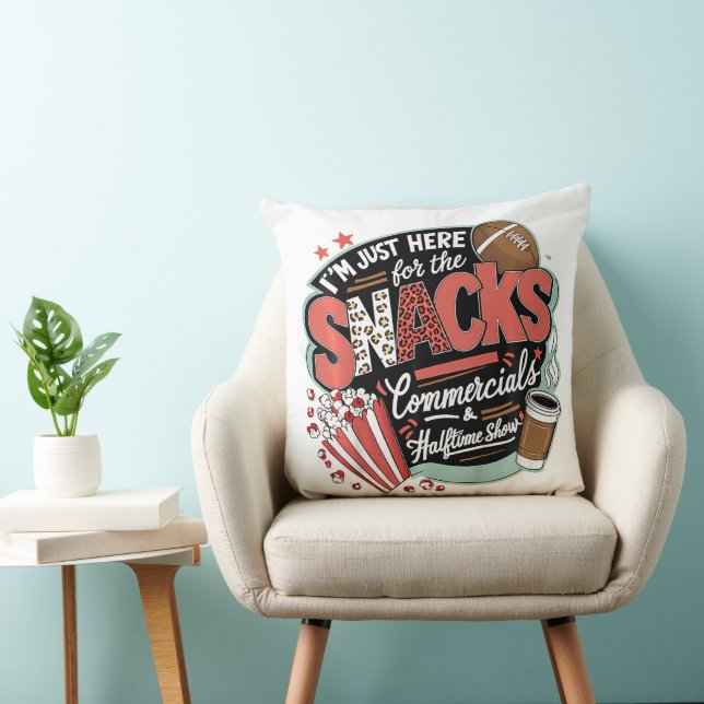 JAG ÄR HÄR FÖR SNACKS REKLAMFILMER OCH HALVTID KUDDE (Stol)
