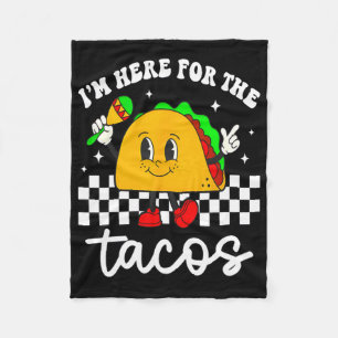 Jag är här för tacos Cinco De Mayo småbarn mexikan Fleecefilt