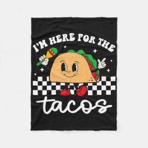Jag är här för tacos mexikanska Cinco De Mayo roli Fleecefilt