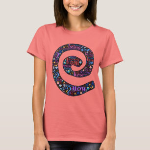 Jag är, här, nu, helig spiral emoji-konst t-shirt