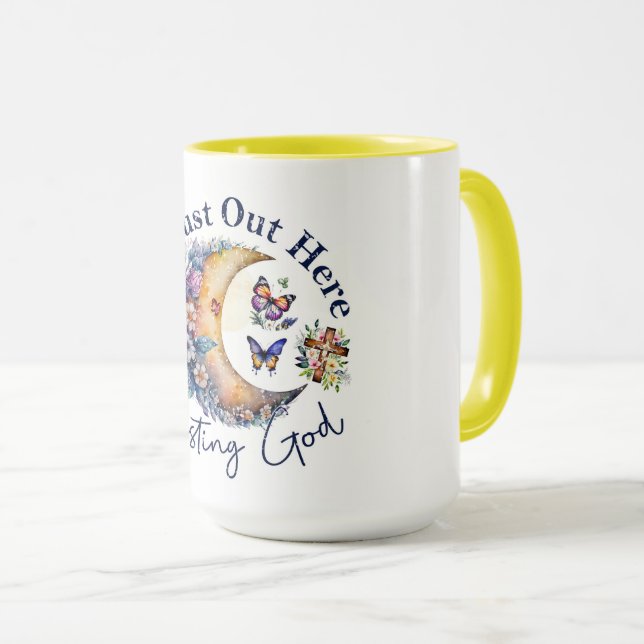 Jag är här ute och litar på Gud Mugg (Framsida höger)