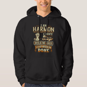 Jag är Harmon. Jag stannar inte när jag är trött Hoodie