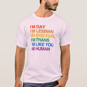 JAG ÄR HBTQ JAG ÄR MÄNNISKA TRÖJA