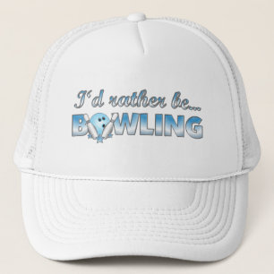 Jag är hellre BOWLING (blå) Truckerkeps