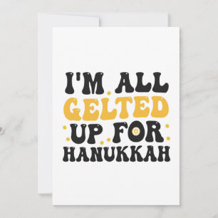 Jag är helt Geldad för Hanukkah Roligt Gelt Chanuk Inbjudningar
