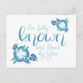 Jag är helt känd och älskad av ditt vykort