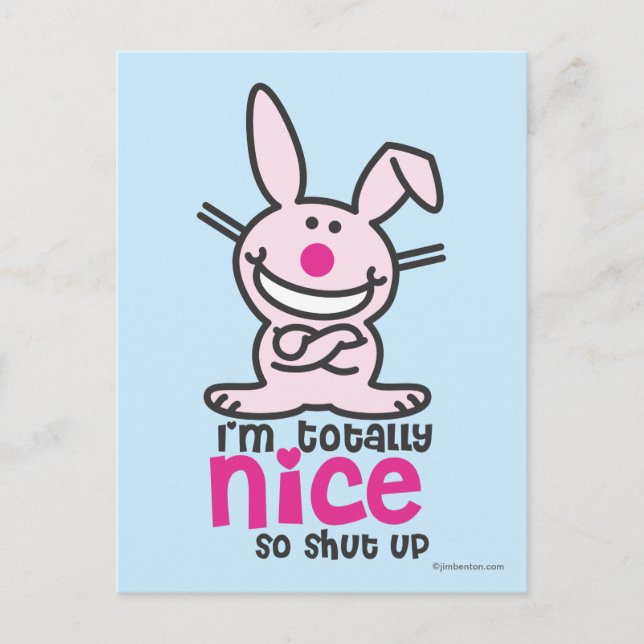 Jag är helt trevlig vykort (Framsida)