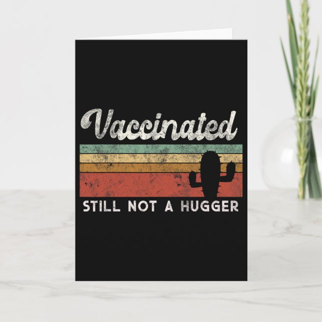 Jag är helt vaccinerad Roligt Gratis Kram  Kort (Framsida)