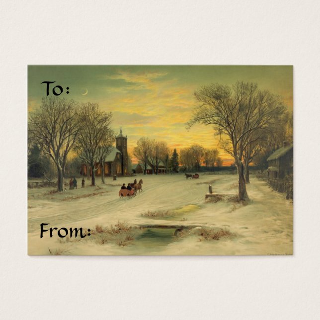 JAG ÄR HEMMA FÖR CHRISTMAS GIFT MÄRKRE VISITKORT (Framsidan)