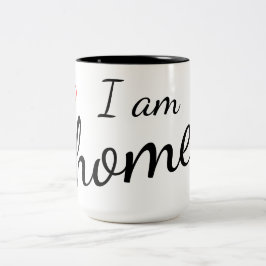 Jag är hemma Två-Tonad mugg