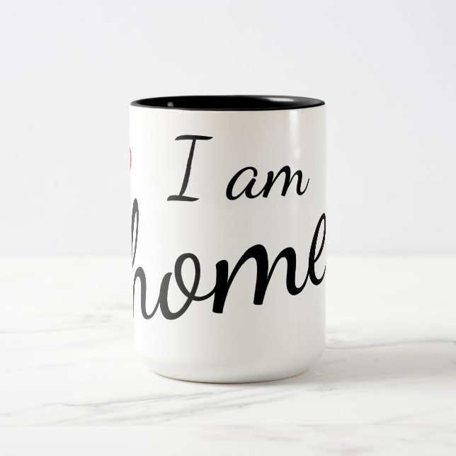 Jag är hemma Två-Tonad mugg (Center)