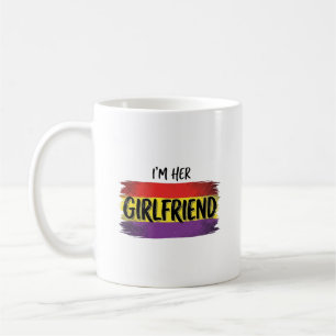 Jag är hennes flickvän regnbågsstolthet vektor skj kaffemugg