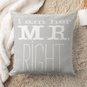 Jag är hennes Höger Groom Pillow Kudde