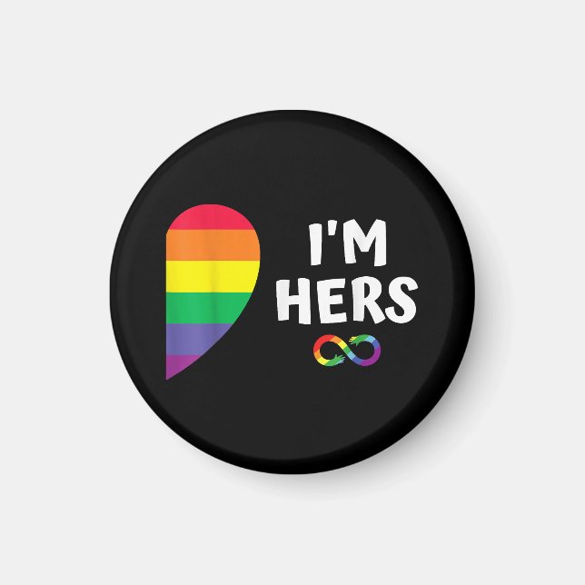 Jag är hennes hon är min matchande för pride lesbi magnet (Framsidan)