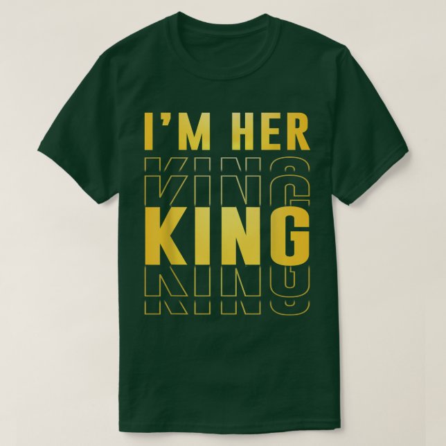 Jag är hennes Kung Funny Make Maka Par Boykompis T Shirt (Design framsida)