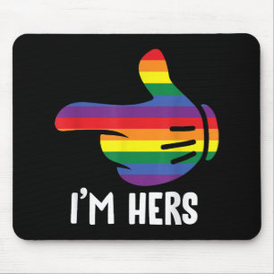 Jag är hennes regnbåge lesbiska par roliga HBTQ st Musmatta