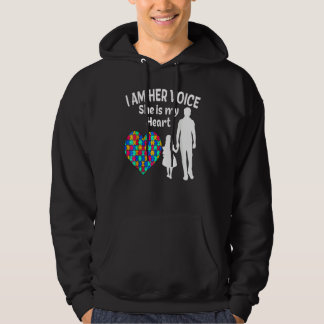 Jag är hennes röst. Hon är min hjärteautism, medve Hoodie